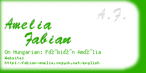amelia fabian business card